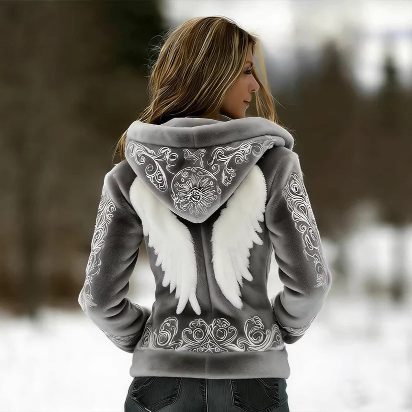 3D Digital Print Zip-Up Hoodie